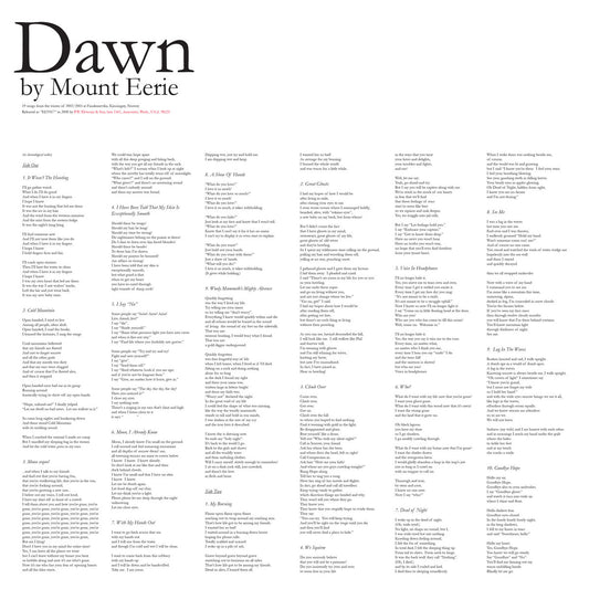 Mount Eerie · Dawn